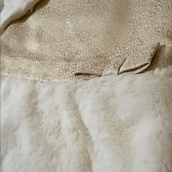 Janie and Jack Cream faux fur and gold Kids Dress Set - Picture 2 of 6
